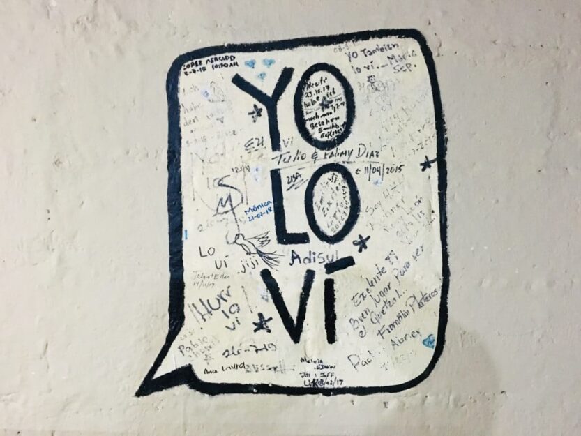 Yo Lo Vi Graffiti at Ranchitos del Quetzal